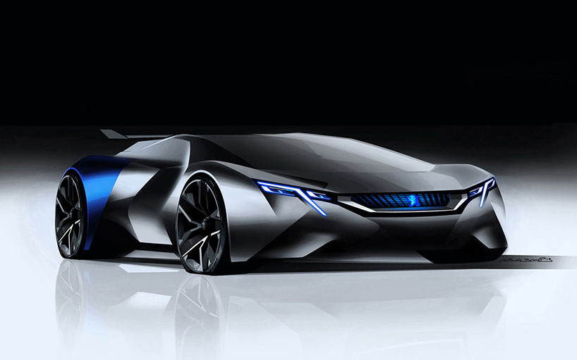 the ‘peugeot vision gran turismo’ concept reveals a dramatic silhouette