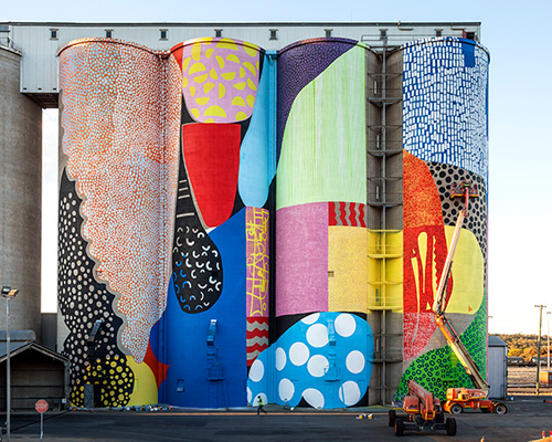HENSE completes giant grain silos mural in western australia