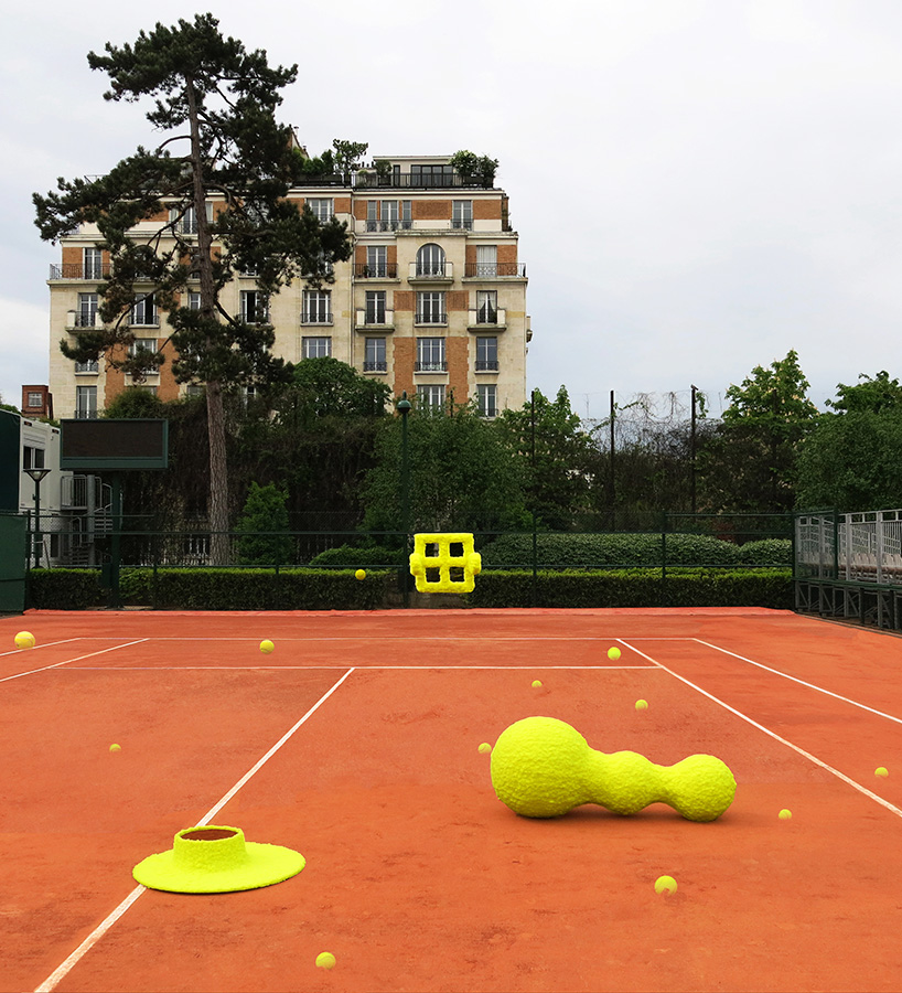 isabelle daëron turns recycled tennis ball felt into expressive objects