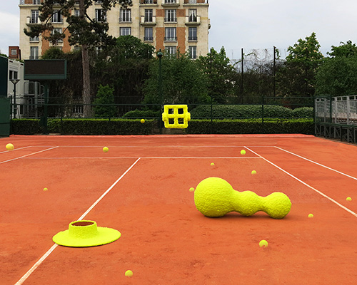 isabelle daëron turns recycled tennis ball felt into expressive objects