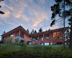 johnston architects combine work and play in cle elum lake basecamp