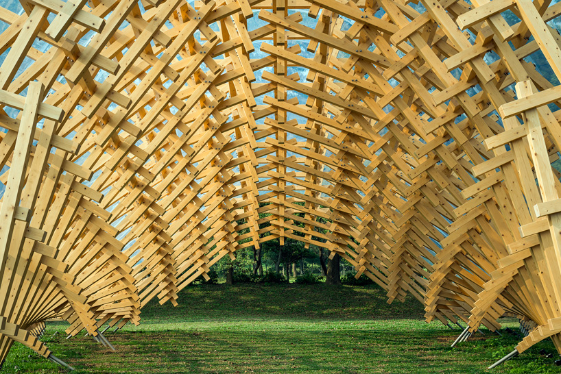 kengo kuma wind eaves pavilion hsinchu county taiwan designboom 