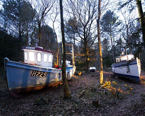 abandoned fishing boats 'wash up' in bristol's leigh woods