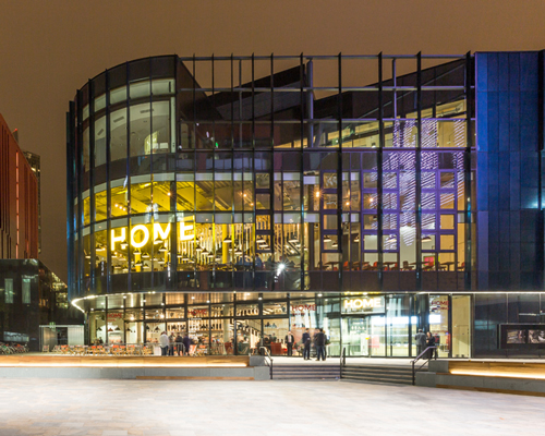 mecanoo completes HOME cultural center with iridescent façade in manchester