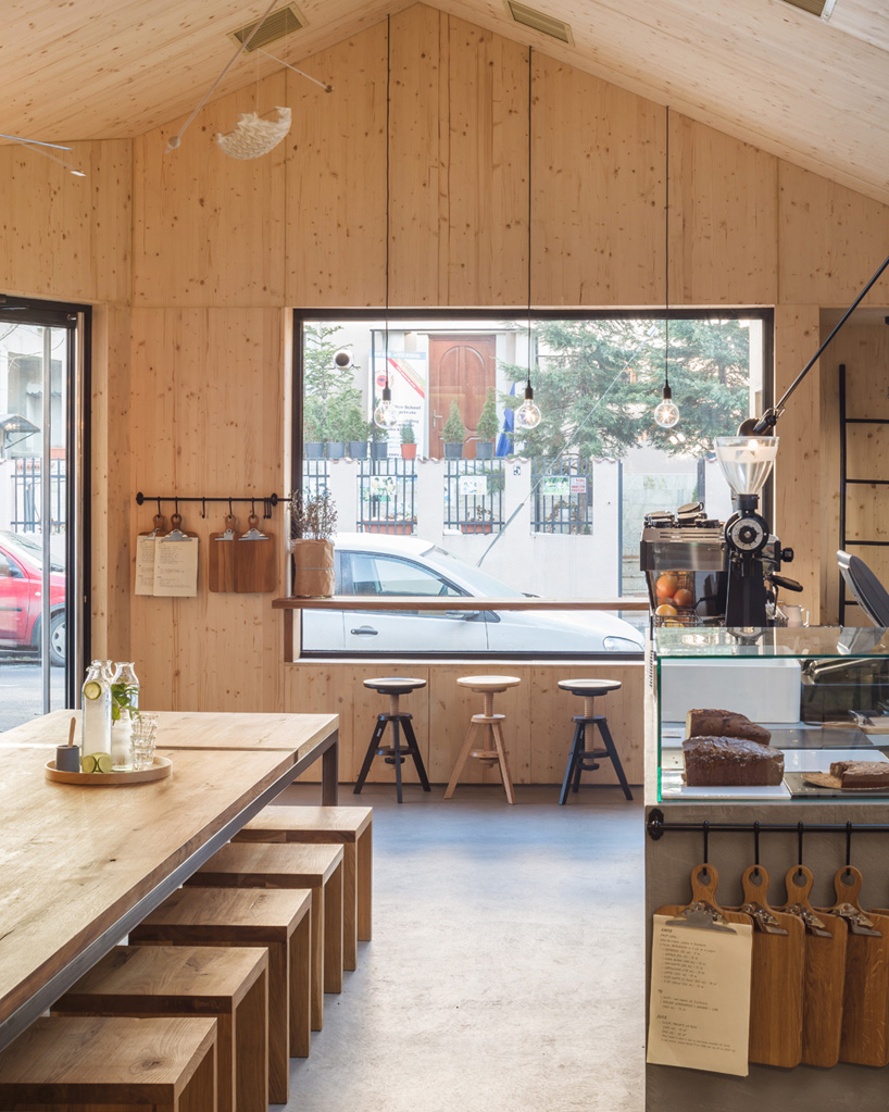 nana not a number architects juice bar cabin bucharest designboom