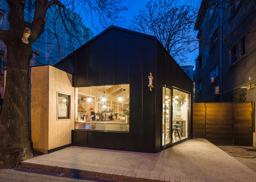 nana not a number architects juice bar cabin bucharest designboom