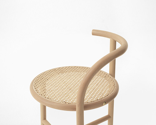 nendo + gebrüder thonet vienna collaborate for single-curve furniture collection