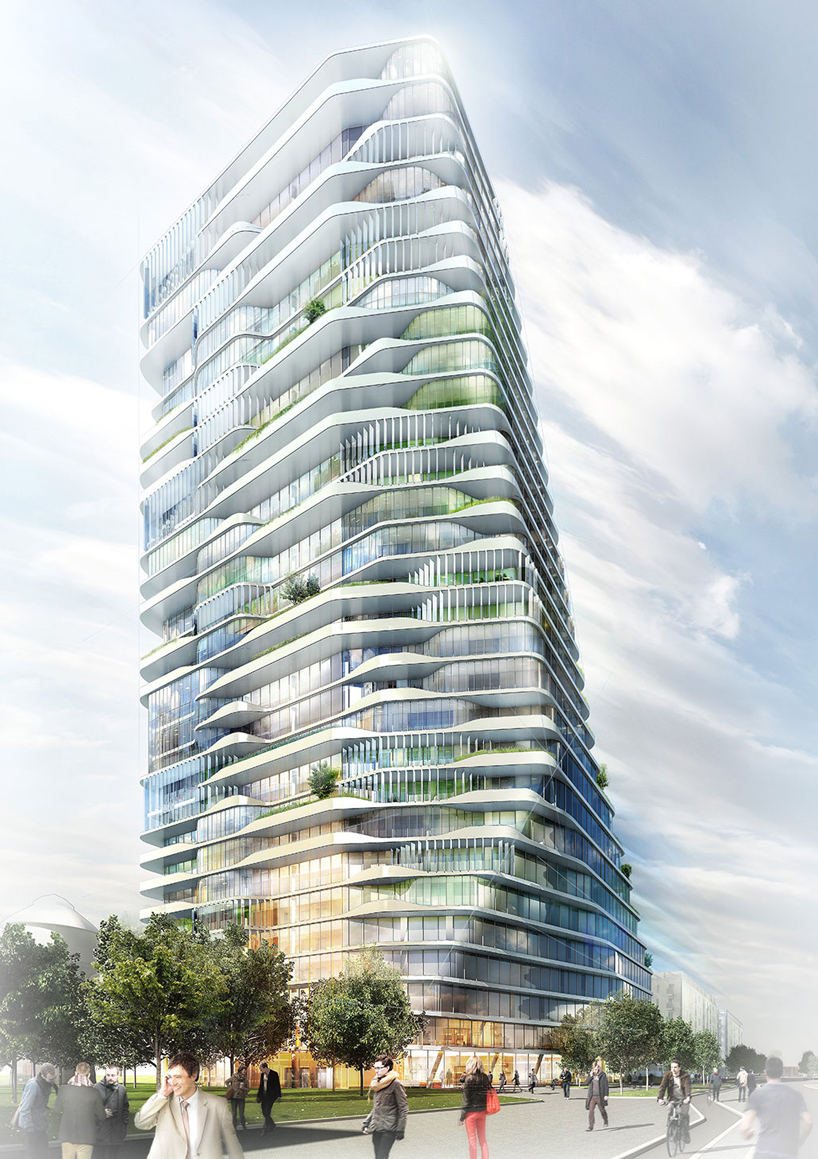 grüntuch ernst architekten's layered scheme wins porsche residential