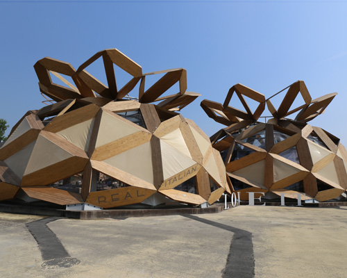 benedetta tagliabue presents copagri pavilion of timber domes at expo milan