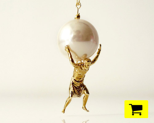 atlas puts the world on his back in stunning 3D molded detail