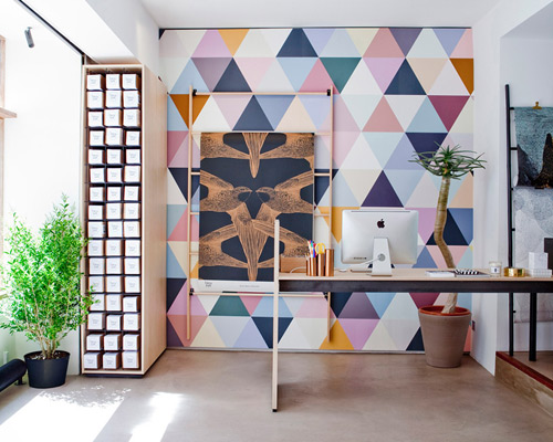 A+A cooren designs debut showroom for bien fait wallpaper