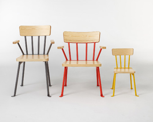 bernstrand & co. designs brightly painted bollnäs chairs for public use