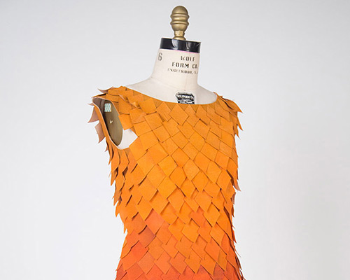 reactive fall dress by birce özkan defoliates like autumn trees