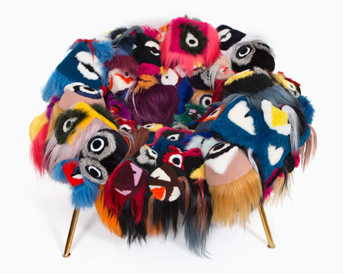 campana brothers form the armchair of thousand eyes for FENDI
