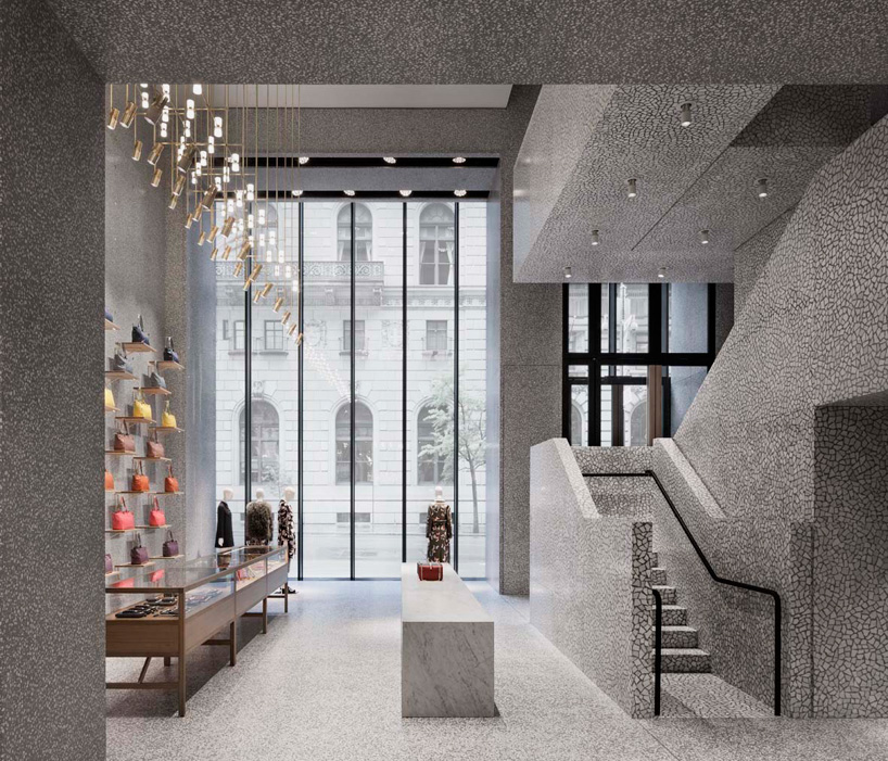 david chipperfield adds clock face to his valentino flagship store in new york