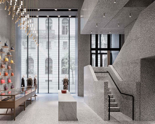 david chipperfield adds clock face to his valentino flagship store in new york