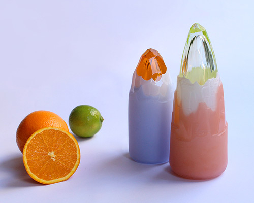 elinor portnoy explores kitchen tools with sculptural glass juicers