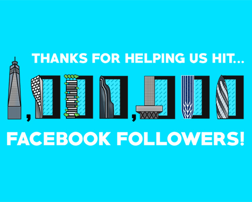 designboom reaches 1 MILLION facebook followers!