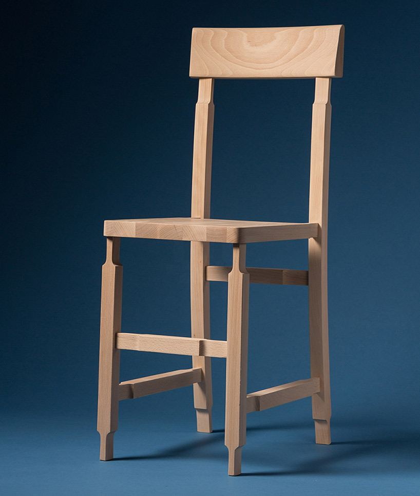 francesco faccin designs slim piccola chair for small café locations