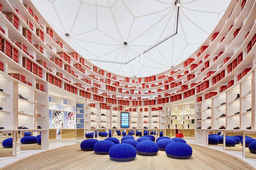 francis kere camper pop-up shoe store vitra campus buckminster fuller dome designboom