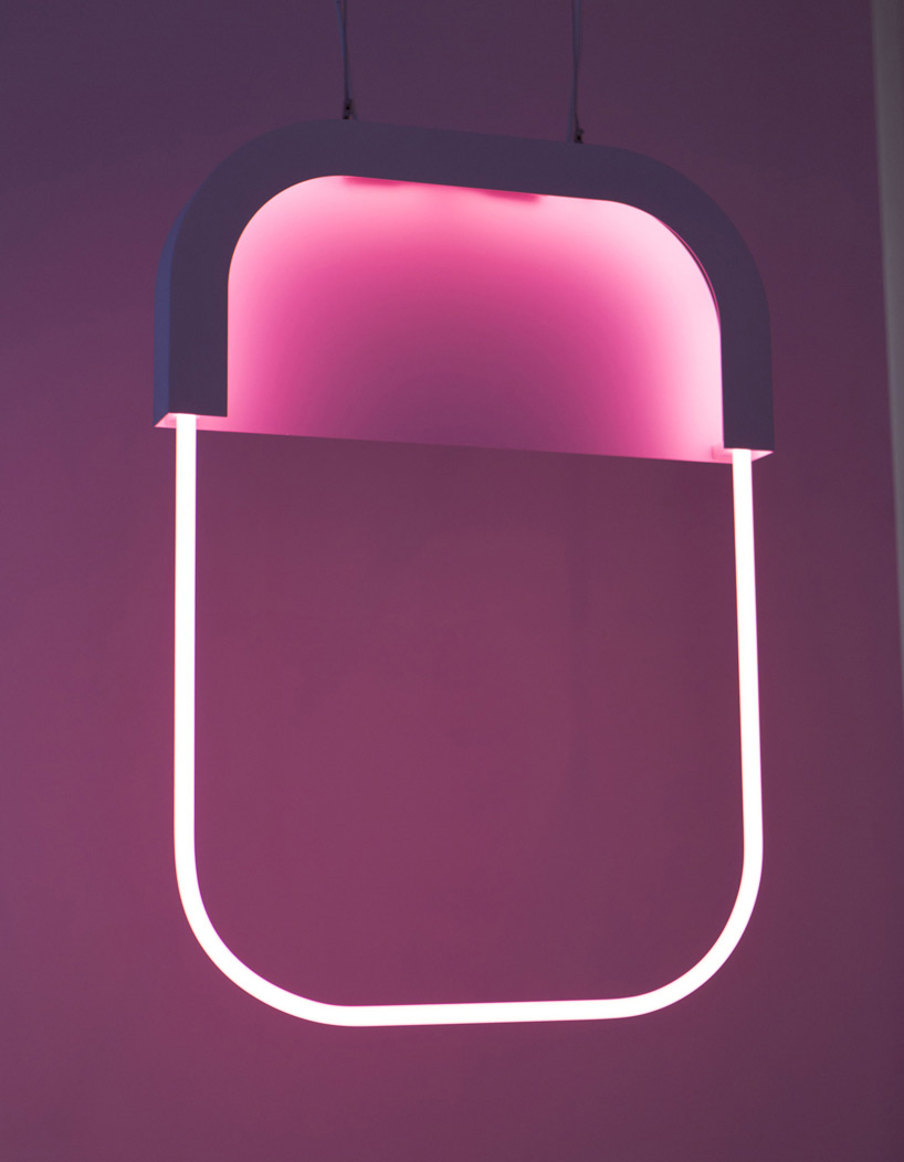 giorgia zanellato neon mirage collection galleria luisa delle piane designboom giorgia zanellato neon mirage collection galleria luisa delle piane designboom