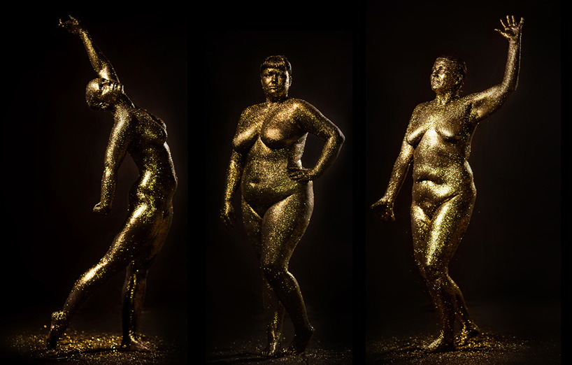 glitter-covered girls embrace body diversity in experimental art video