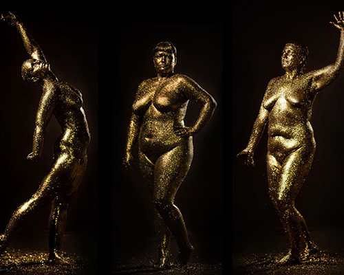 glitter-covered girls embrace body diversity in experimental art video