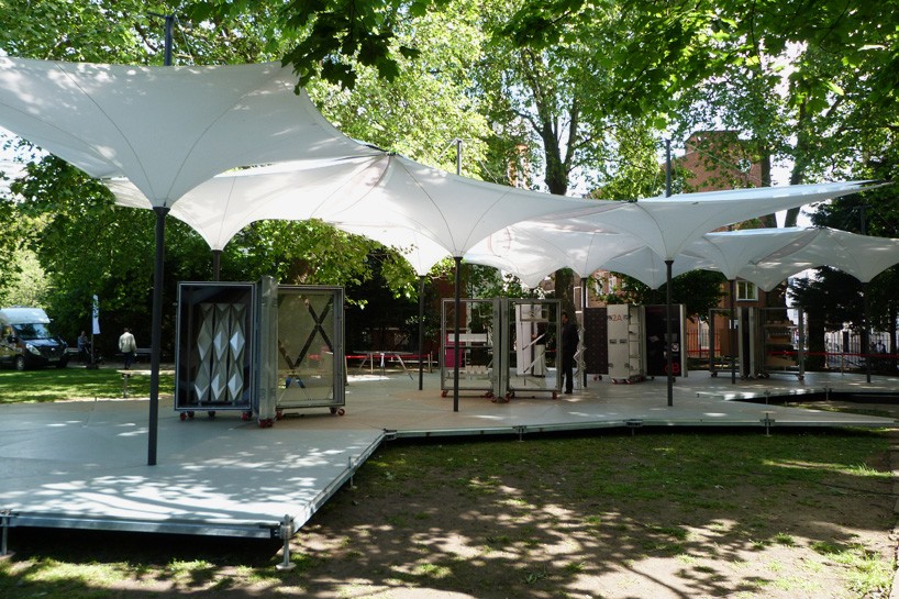 grimshaw architects elements tensilation pavilion clerkenwell design week designboom