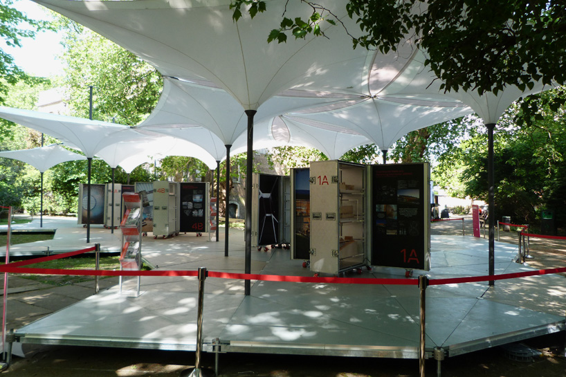 grimshaw architects elements tensilation pavilion clerkenwell design week designboom