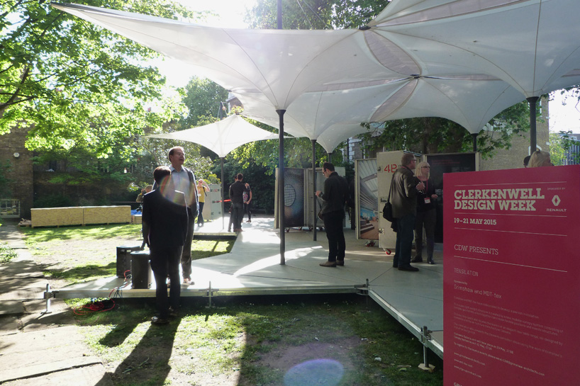grimshaw architects elements tensilation pavilion clerkenwell design week designboom