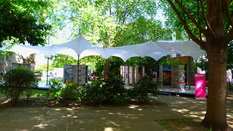 grimshaw architects elements tensilation pavilion clerkenwell design week designboom