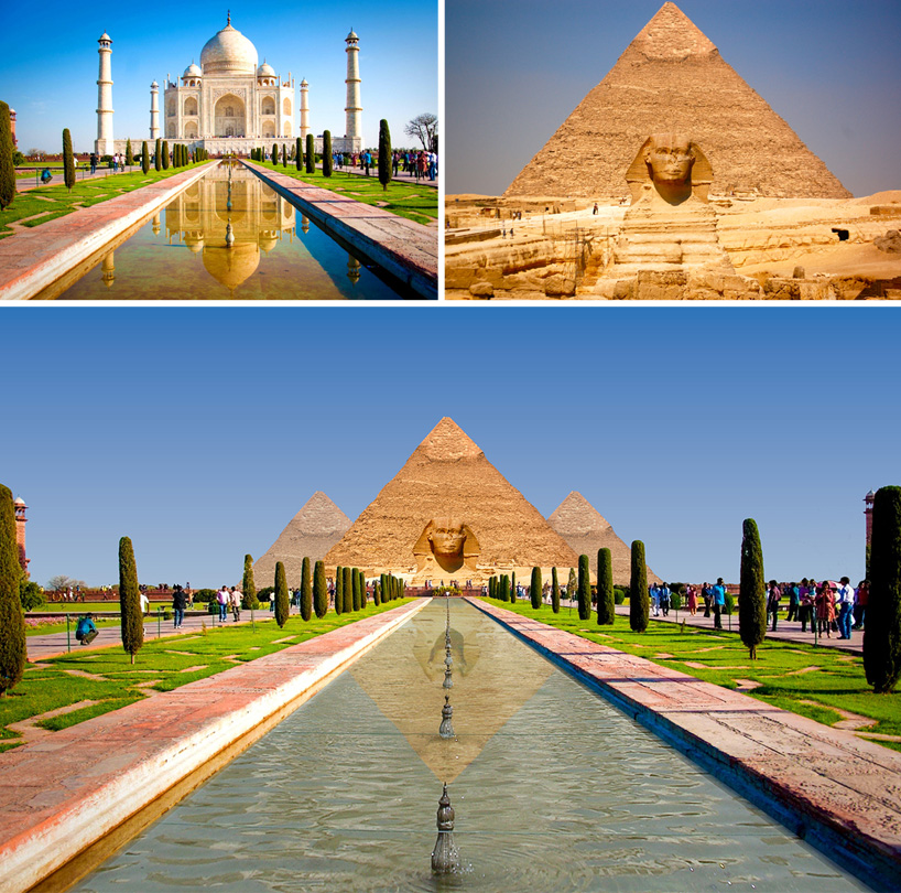 lost landmarks are digitally inserted in the wrong places