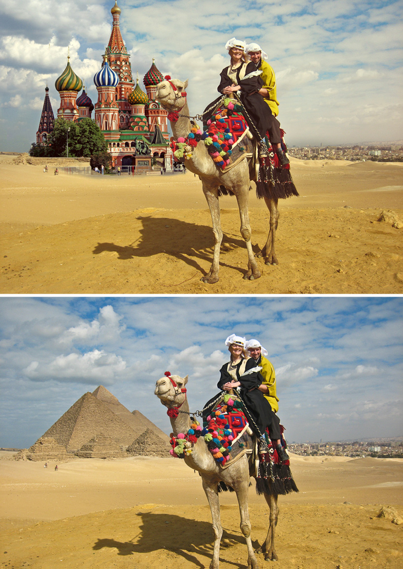 lost landmarks are digitally inserted in the wrong places