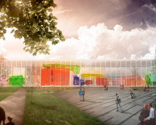 nacho gias blends kandinsky and van der rohe for bauhaus museum entry