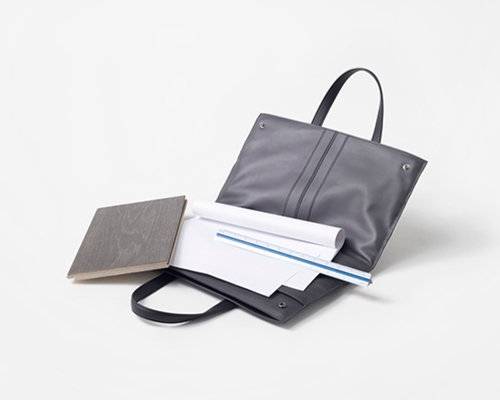 nendo and tod's fashion adaptable leather bag for architects