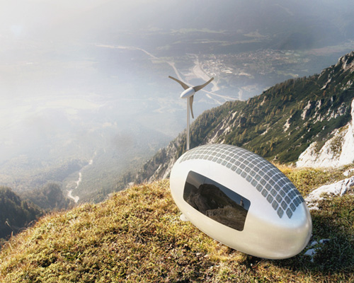 low-energy ecocapsule encourages off-grid living