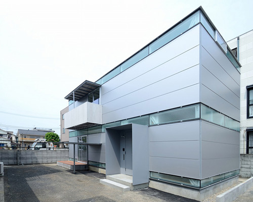 niji architects builds prefab steel house in tokyo using only nuts and bolts