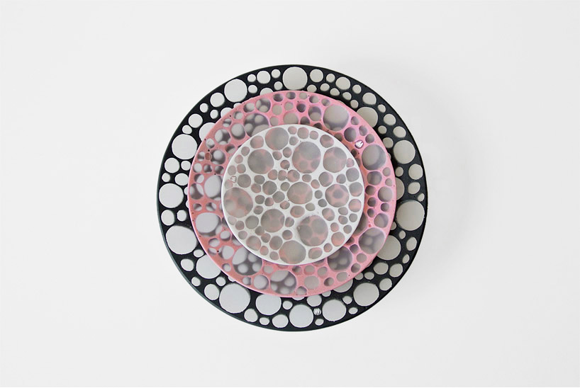 emulsioni decorative glass plates by paolo cappello and ercole moretti