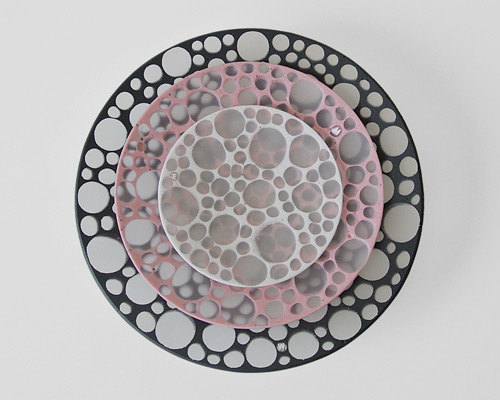 emulsioni decorative glass plates by paolo cappello and ercole moretti