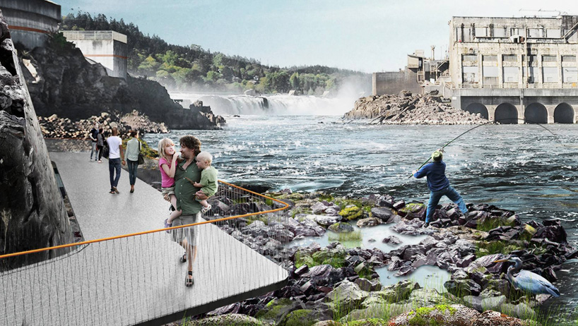 snohetta willamette falls riverwalk oregon designboom