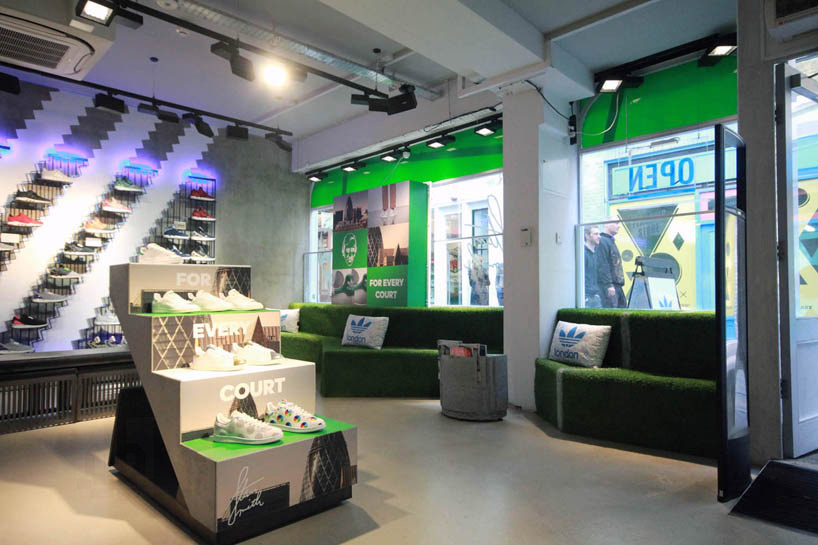 studio XAG transforms adidas london flagship for stan smith campaign