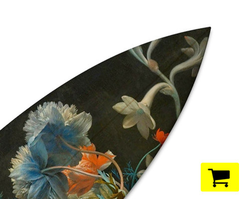 boom art renders jan van huysum's flowers on limited edition surfboard