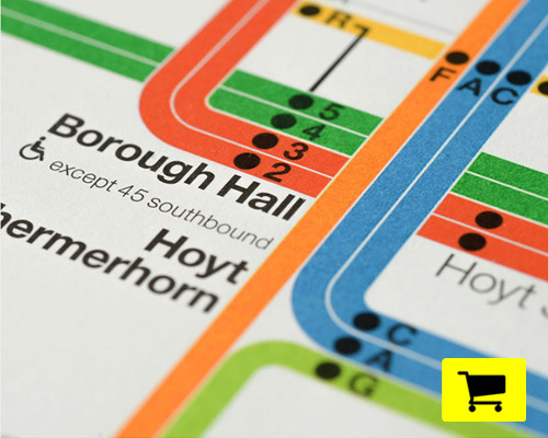 signed vignelli, cifuentes and waterhouse NYC subway diagrams