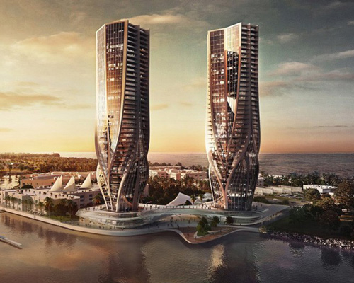 zaha hadid plans dual mariner’s cove towers for australia's gold coast
