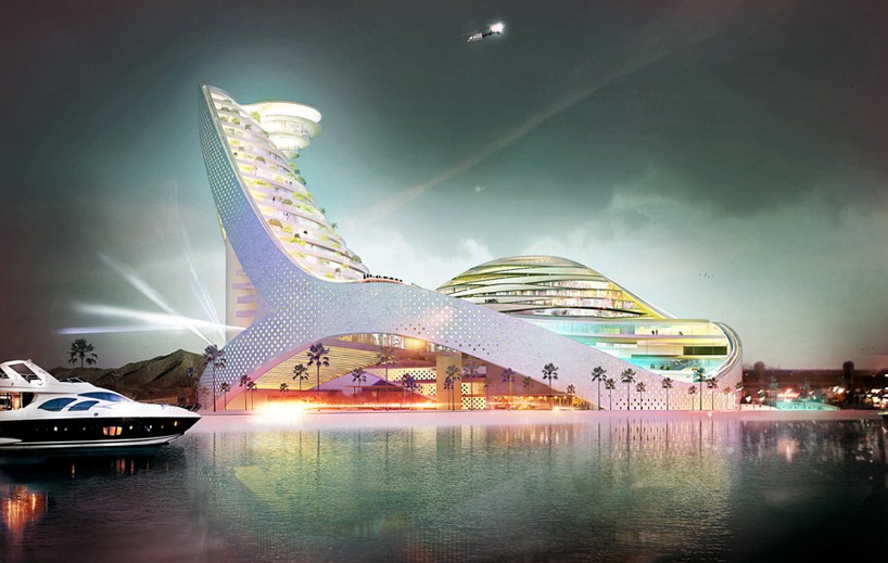 JDS architects references turkmenistan's distinctive landscape in avaza aqua park's form
