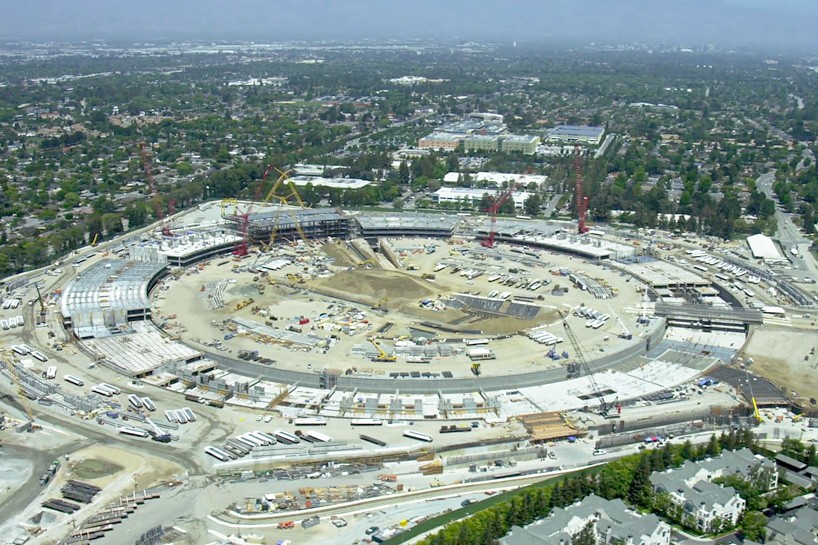 video shows construction progress at apple's campus 2