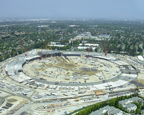 video shows construction progress at apple's campus 2