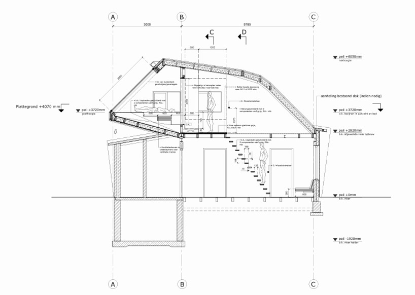 bloot architecture sculptural roof extension