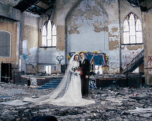 flora borsi juxtaposes neglected detroit sites with its lively past inhabitants