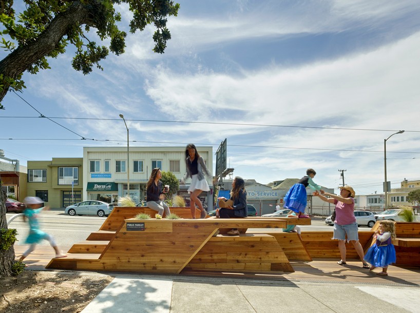 interstice architects reflects san francisco's topography with sunset parklet